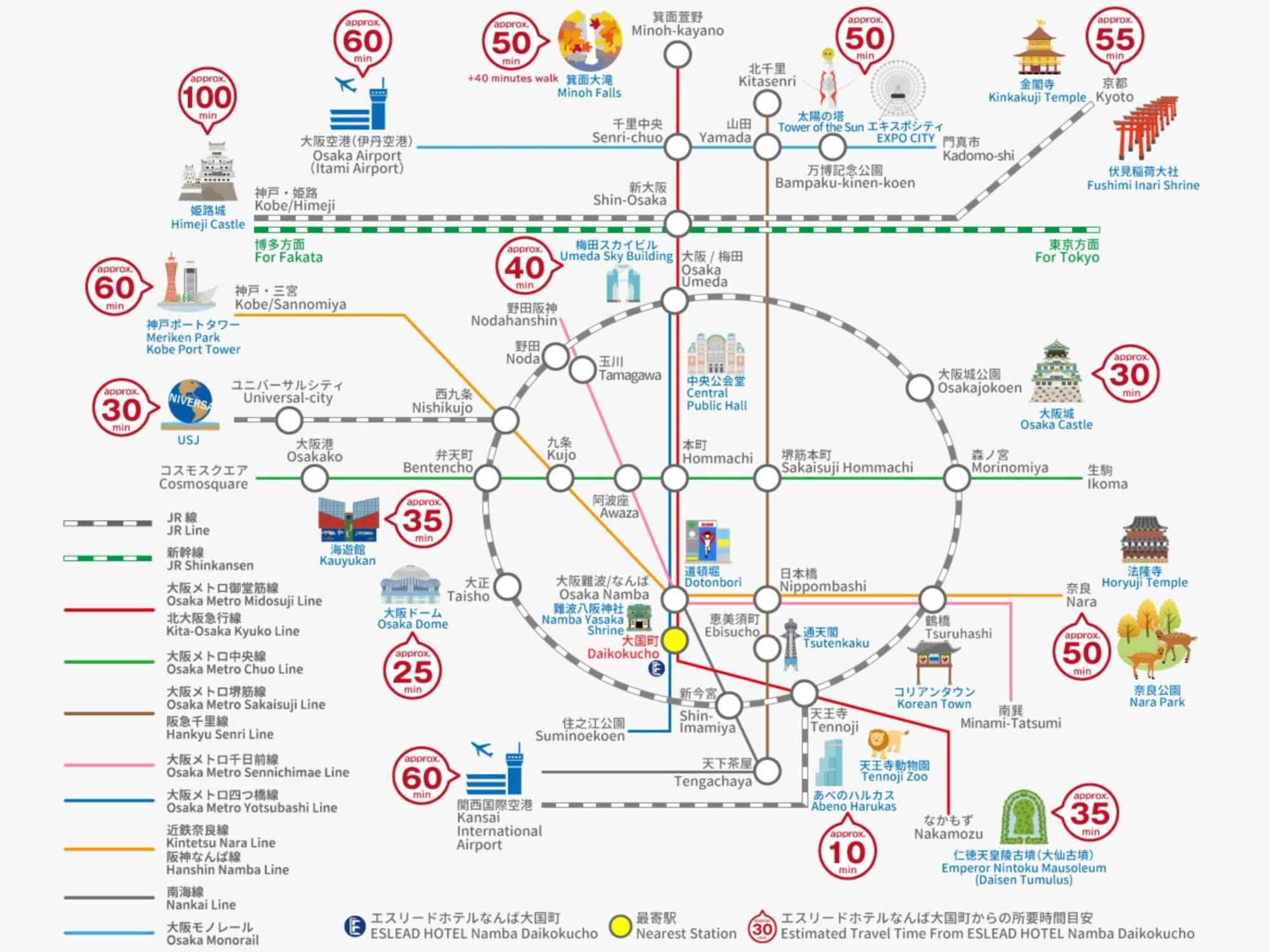 Eslead Hotel Namba Daikokucho Osaka Exteriör bild